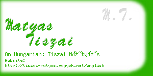 matyas tiszai business card